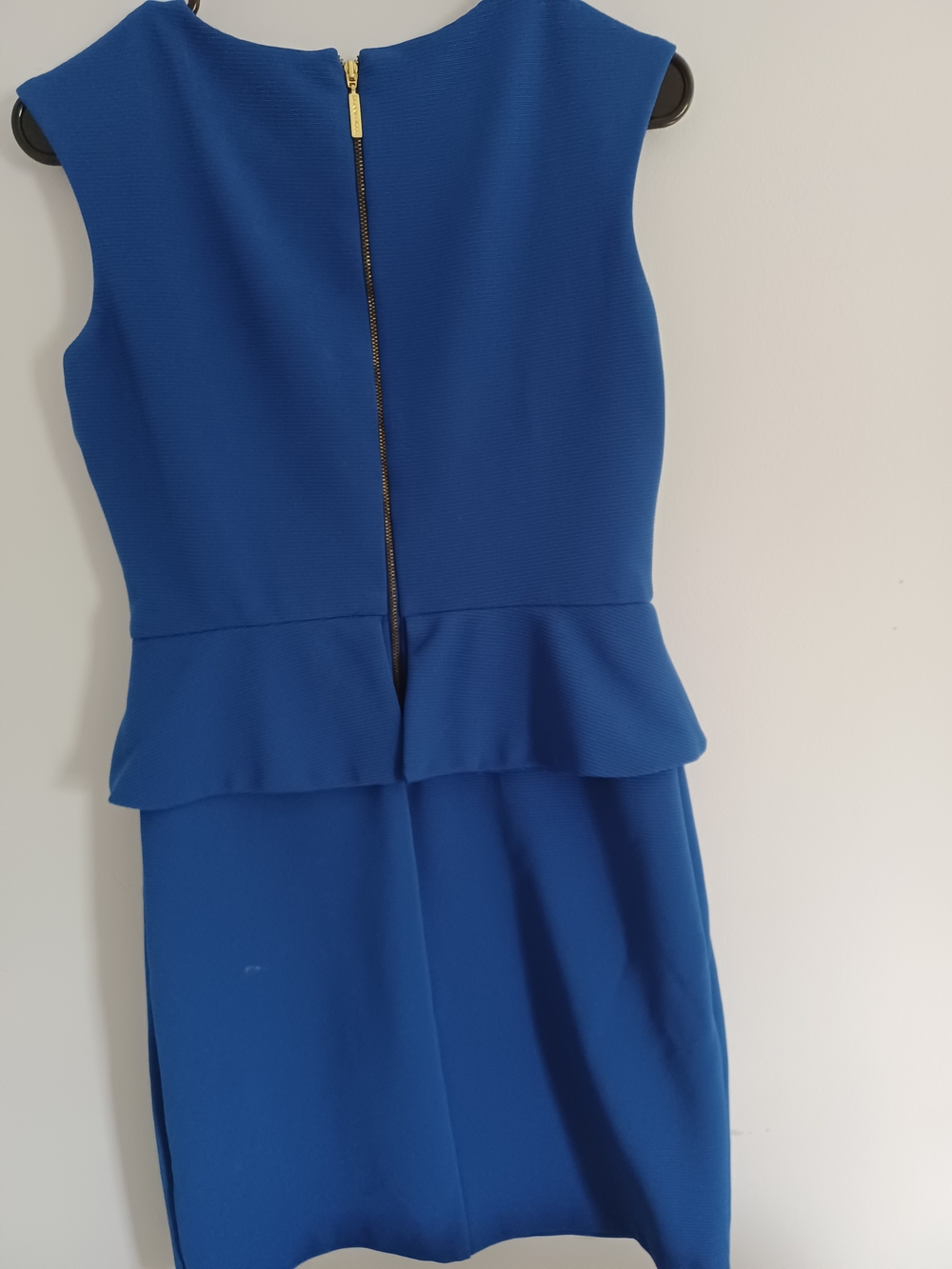 Donna Ricco Royal Blue Sleeveless Peplum Sheath Dress - Picture 3 of 5